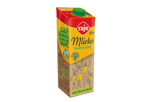 Mlieko trvanlivé plnotučné Rajo 1 l
